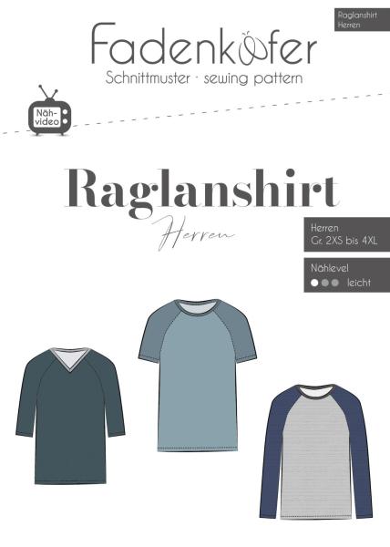 Fadenkäfer Papierschnittmuster Raglanshirt Herren